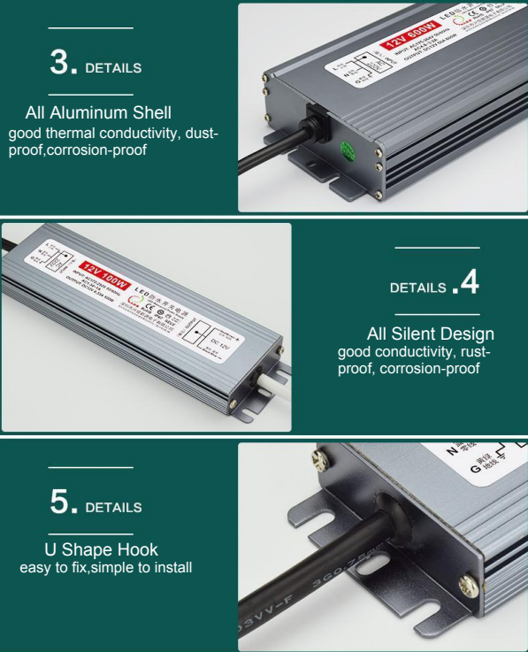 Ultra Thin IP67 Waterproof LED Driver 24V 30W For LED Module Light Box
