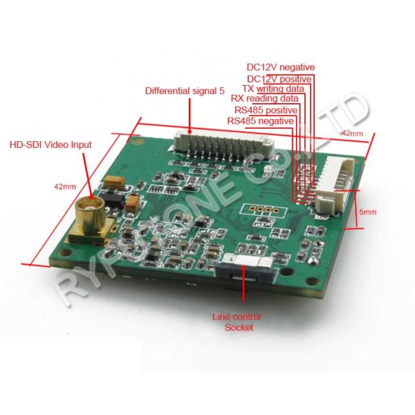 SDI Encoding Cctv Board Camera Module Compate SONY And VISCA Protocol