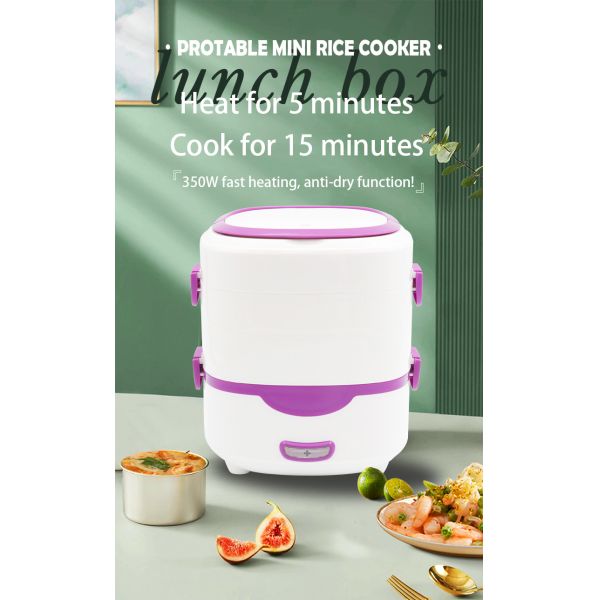 CE Electric Cooker Box 1.5L Double Tier 350W Multifunctional Lunch Box