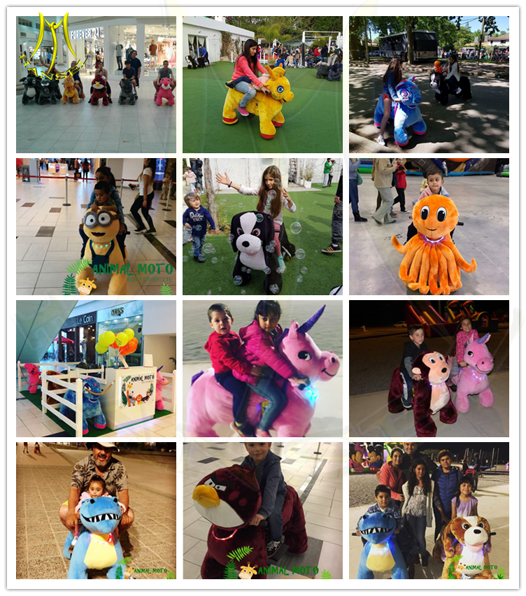 Hansel amusement park games plush motorized riding stuffed animal