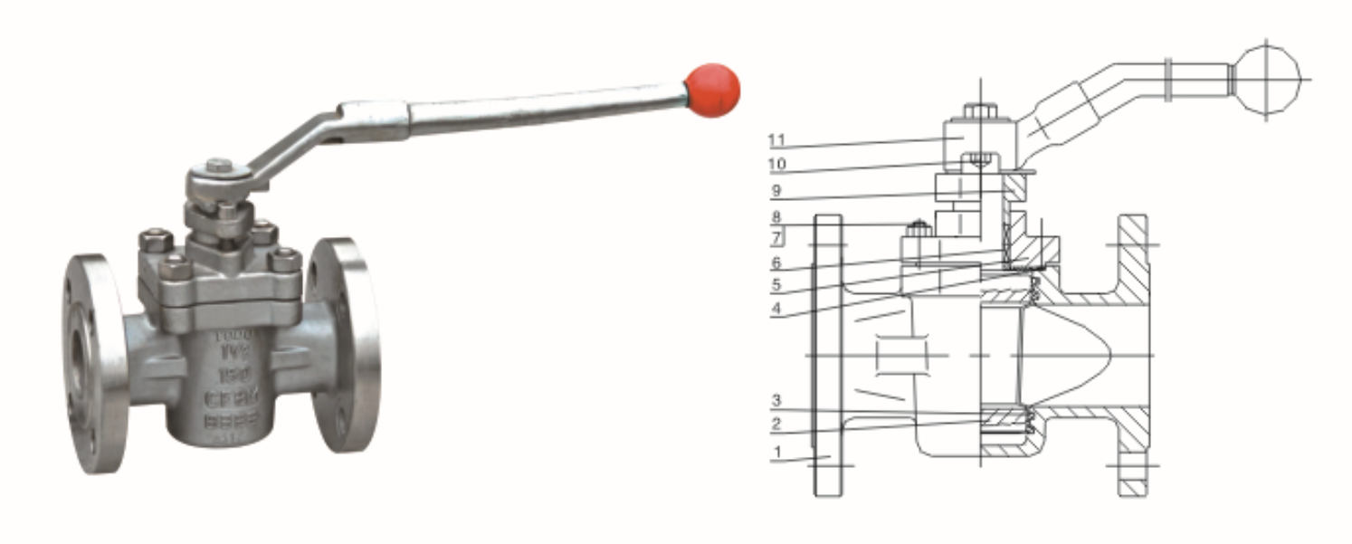 Sleeve Type Soft Seat Plug Valve For Chemical Industry