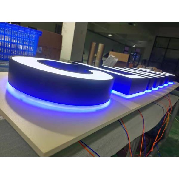 Outdoor store front building sign 3d indoor outdoor custom acrylic led letter sign