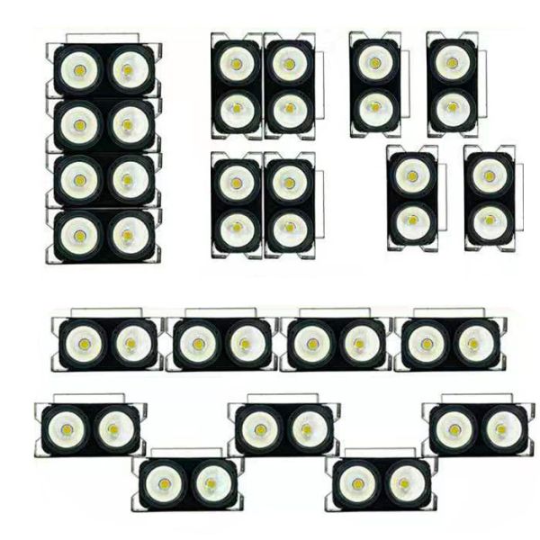 2019 New Arrival 2X100W 2 Eyes RGBW 4in1 COB LED Audience Stage Blinder Light
