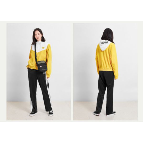 Contrast Color Zipper Up Women'S Lightweight Polyester Jacket