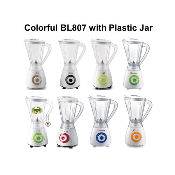 600W 1.5 L BL807 Plastic / Glass Jar Food Blender