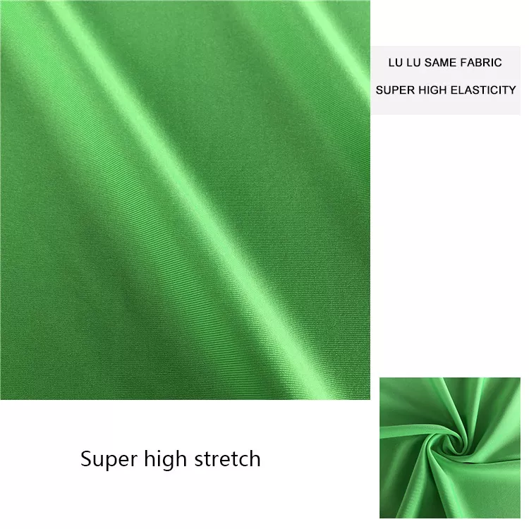 Solid Colour 86% Polyester 14% Spandex Fabric 4 Way Stretch Knitted