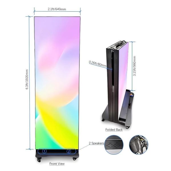 P1.53 Foldable LED poster screen LED Poster Display