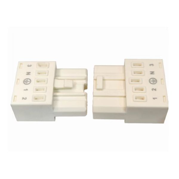 White LED Light Connector 5P 7P 16A 22-14 AWG