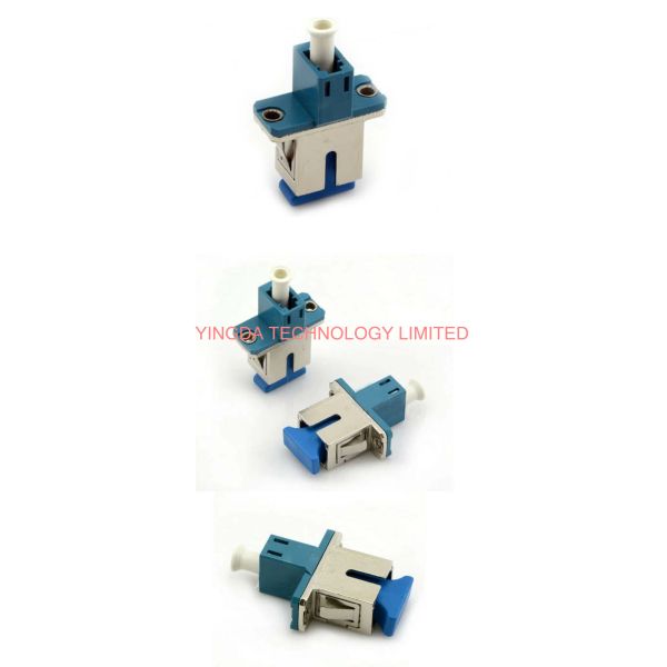 Half Metal LC - SC Fiber Optic Adapter , Low Insertion Loss Male To Female Adapter