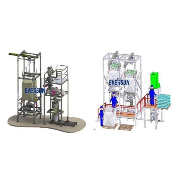 Carbon Steel 1000kg Bulk Bag Unloader FIBC Discharge Station For Seed Fertilizer