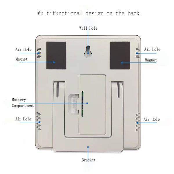 WS1011 Mini Indoor LCD Digital Temperature Hygrometer Meter With Suction Iron / Hook Placement