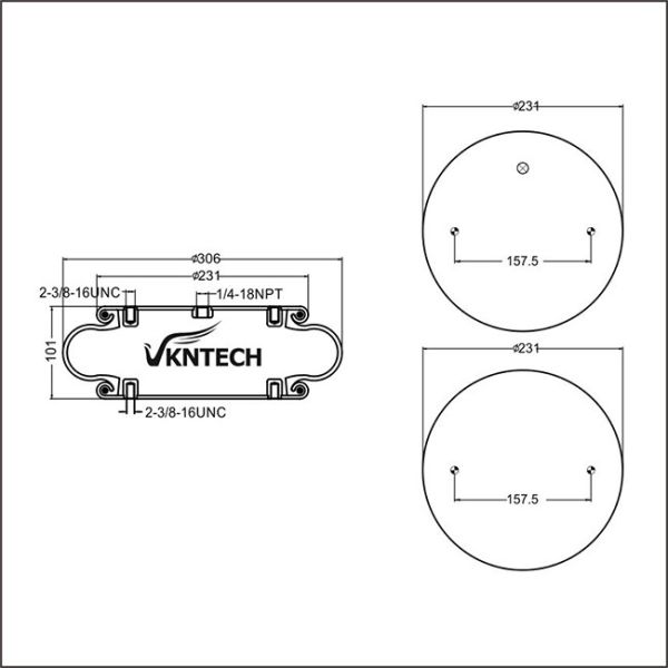 Bellow Rubber Air Spring Convoluted Type For Industrial Equipment Air Acurtour 1B 7010-1 1B 330 Universal Air Bag