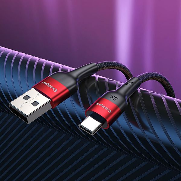 Essager Scud Usb Type C Cable Fast Charging 5A 0.3M 1M 2M for Type C Devices