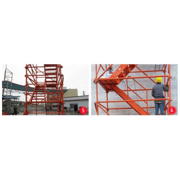 Galvanized Zinc Plating Stairwell Scaffold Tower , Cuplock Stair Tower With 1.2m Width