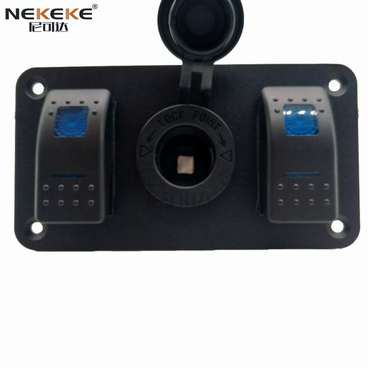 Waterproof 3 Gang Marine Switch Panel LED Rocker Switch 16A ON OFF Function