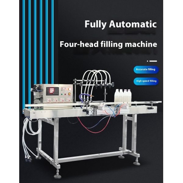Automatic Four-Head CNC Liquid Filling Machine PET for Small Scale Glass Fruit Juice Beverage Milk Bottles Small Filling