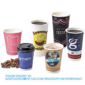China Custom Logo 3D Printing Of Espresso Paper Cup Double Wall Coffee Paper Cup Embossed Paper Cups With High Quality wholesale