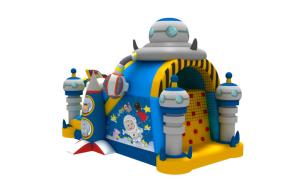 China Inflatable Combos 1000D Fireproof Inflatable Jump House Castle Space World Blow Up Bounce House wholesale