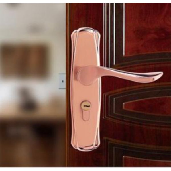 Aluminium Alloy Lever Door Handle Lock Security Entry Stainless Steel Oxidation With Plate