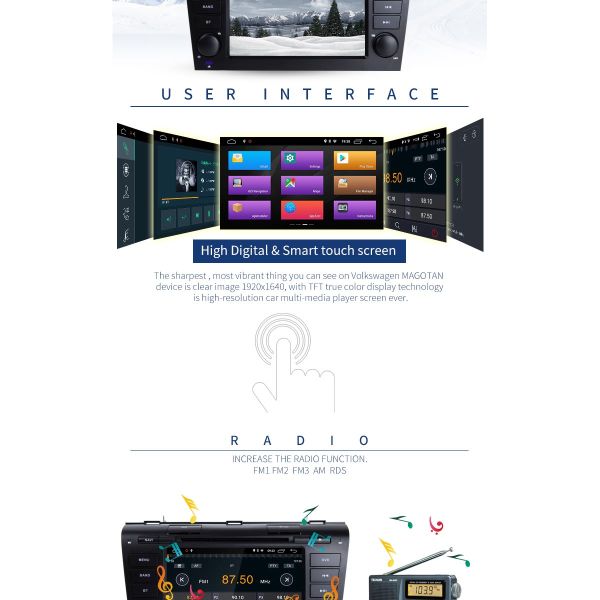 MAZDA 3 Car Dvd Player With Screen , Mirror Link Android Auto Dvd Player