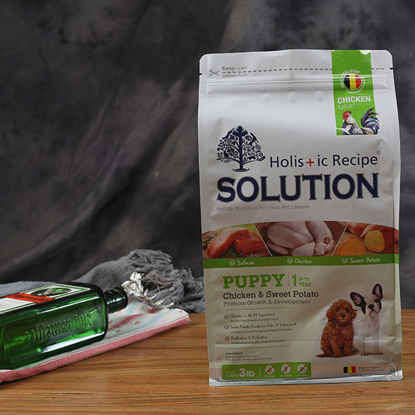 Plastic Dog BRC Pet Food Packaging Bag Stand Up Pouch Flat Bottom Gusset Bags With Zipper