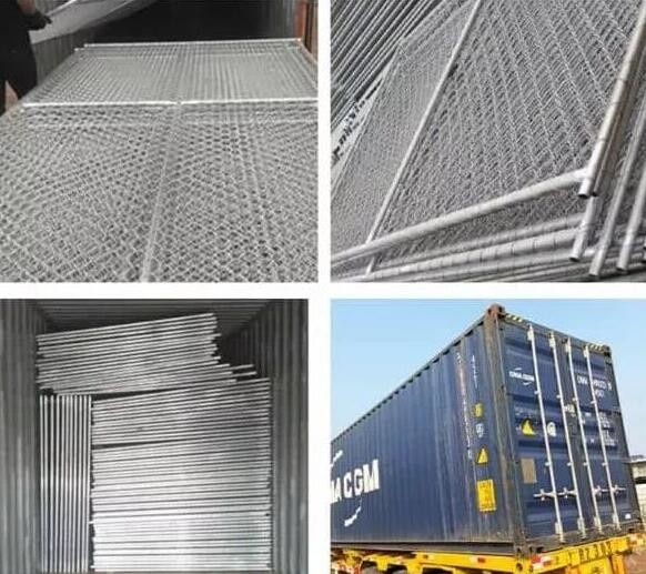 1.5mm Temporary Security Fencing Self Standing Chain Link