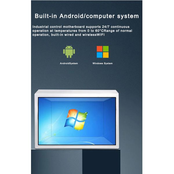 Smart Transparent LCD Display Cabinet 3D Holographic See Through Lcd Display