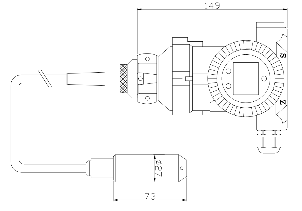 High-Pressure Environments Liquid Level Transmitter Sensor With Pressure Range Of 0-1m 200m