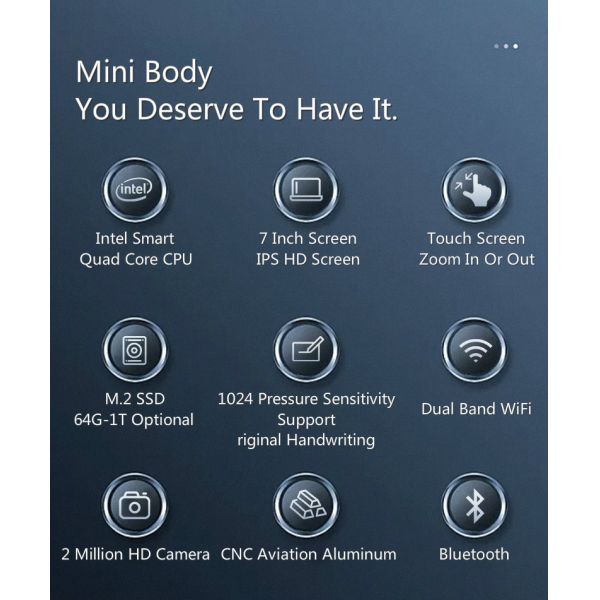 PIPO W7 Mini Laptop 12GB Ram Small touchscreen Laptop Pocket Business Laptops Notebook