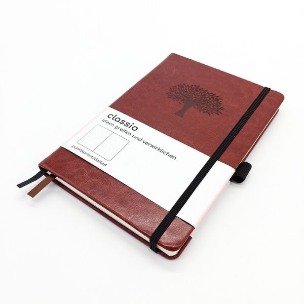 142 * 208 MM Custom Personal Planner PU Leather Cover Material Embossed Logo