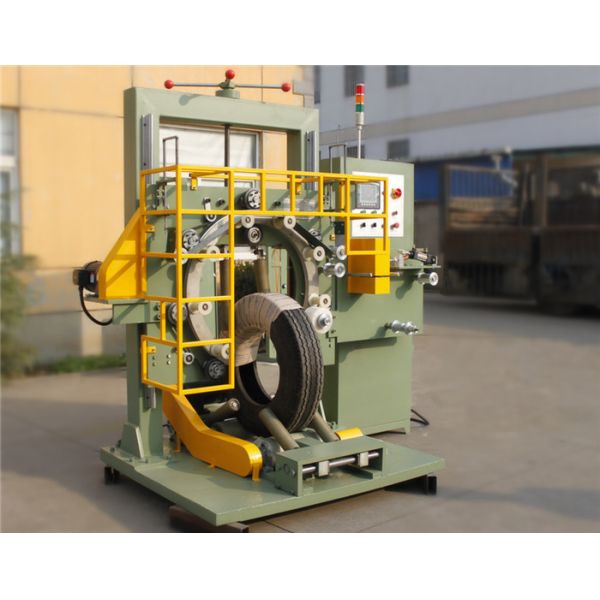 220V Vertical PLC Control Truck Tyre Wrapping Machine Car Tyre Packing Machinery GS300