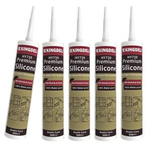 China High Quality Acetic Cure Adhesive Silicon RTV Transparent Glass Sealant wholesale