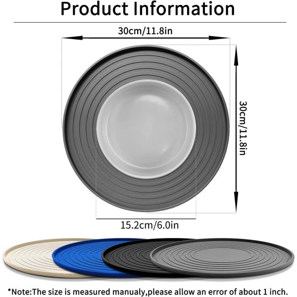 Silicone Pet Feeding Mat For Dogs And Cats Placemat Non-Slip Waterproof Dog Bowl Mats For Food Water Travel Essentials