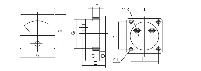 Electrical Measurement Analog P\anel Voltmeter 0-150V AC Analog Frequency Meter