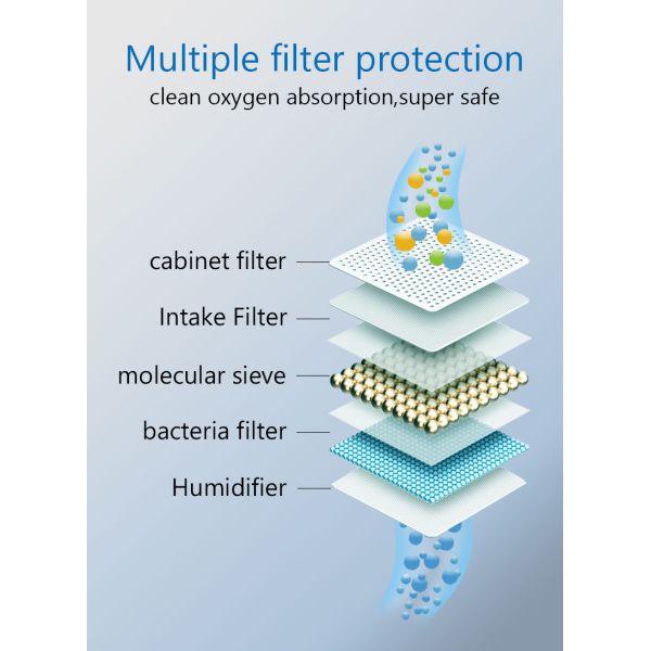 Domestic or medical use 5L lung diseases care oxygen concentrator with certification