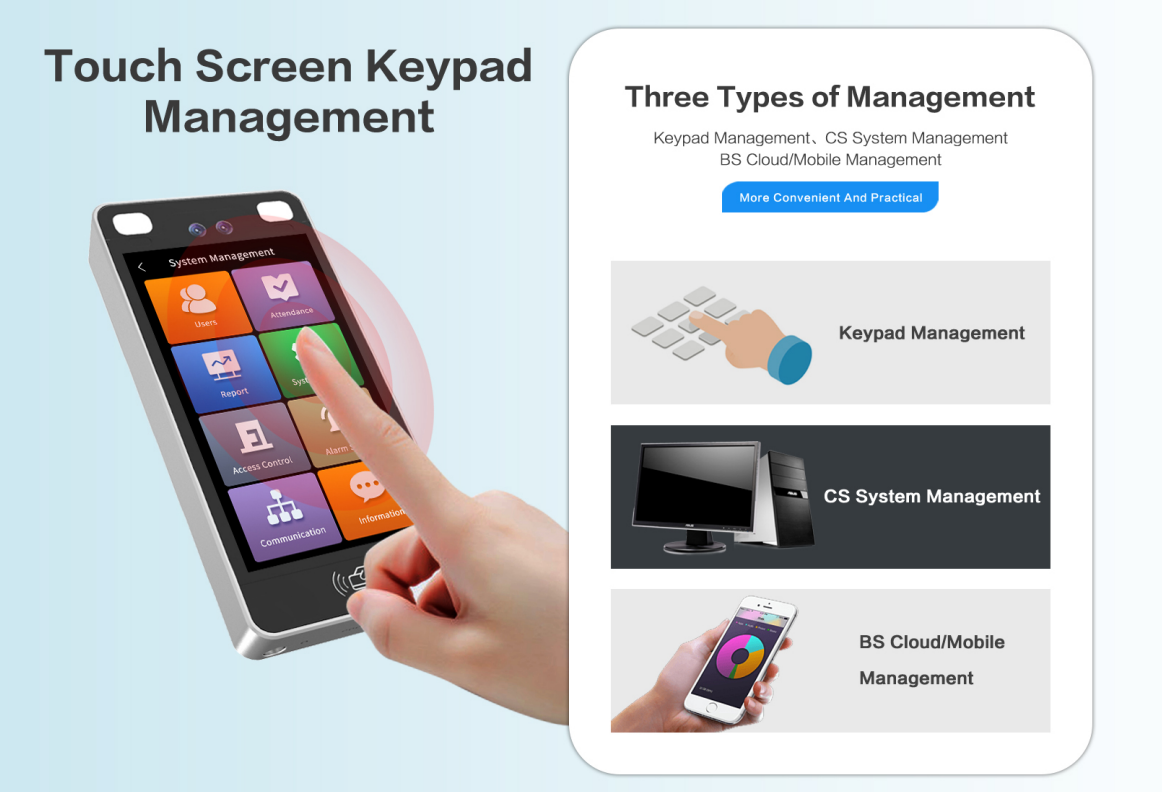 5 inch Dynamic Face Recognition Time Attendance Access Controller Linux 2024 new
