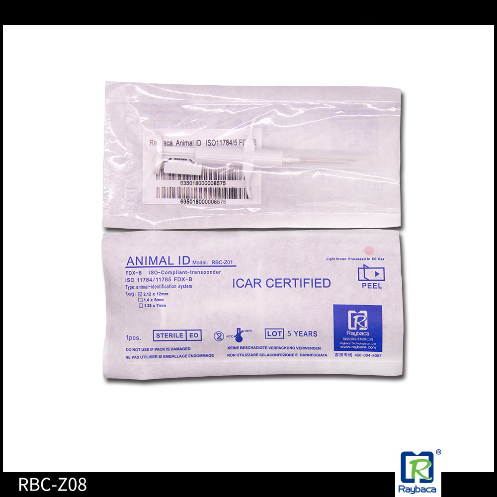 EM4305 Microchip Syringe Anti Sliding Identified Tag 1.4 X 8mm For Asain Arowana Wild Deer
