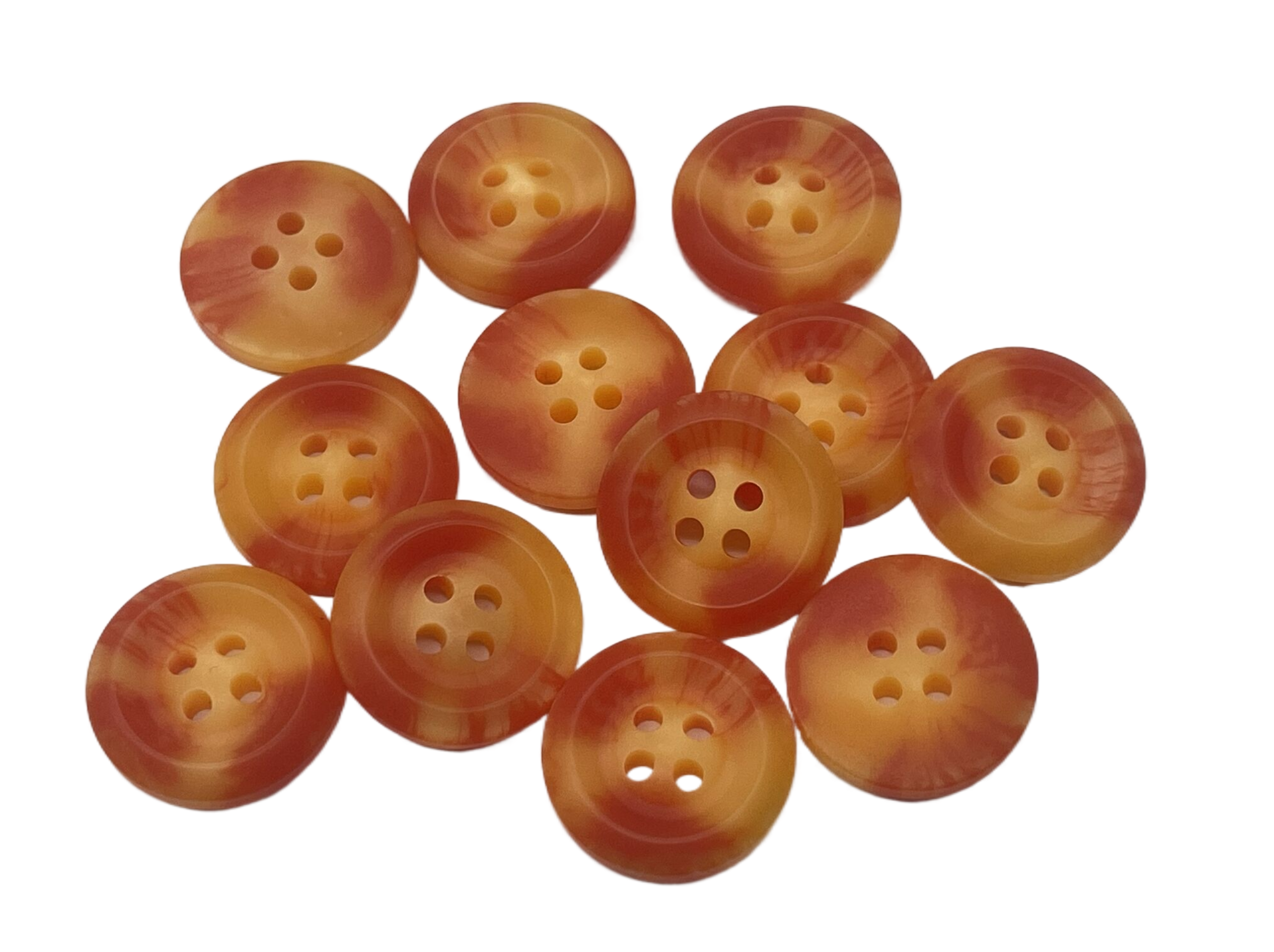 Red And Yellow 4 Hole 18mm Buttons Use For Jacket Coat Sweater