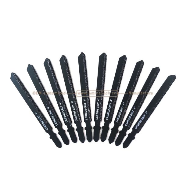 Tungsten Carbide Gritted Jig Saw Blade T-Shapc in Bulk 100mmX75x8,Grind tiles and clean up crevices,Reciprocating Saw