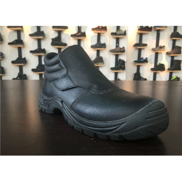 Easy Cleaning Leather Safety Shoes Highly Flexible Outsole Steel Toe Boot Caps