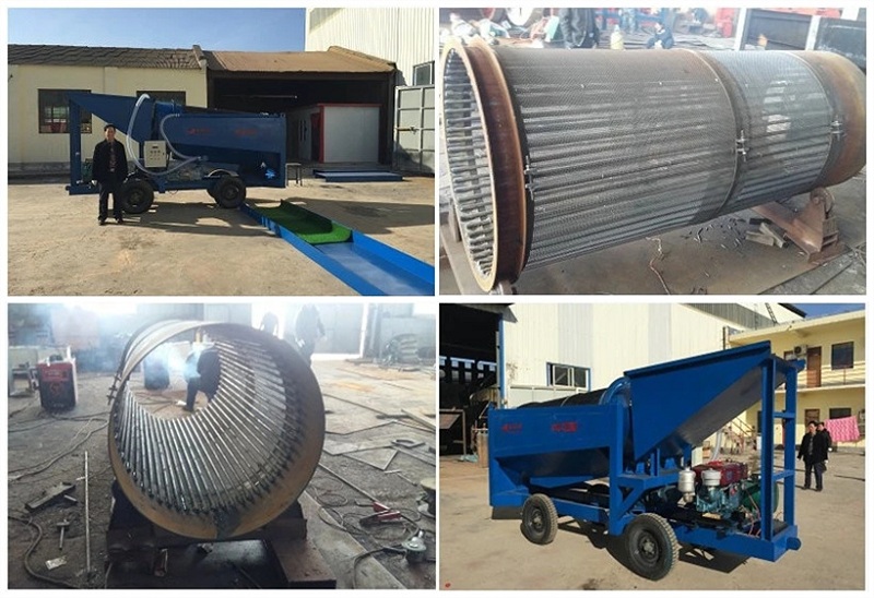 Gold Mining Small Mobile Trommel Screen Portable Gold Washing Plant ISO9001 Small Trommel Screen