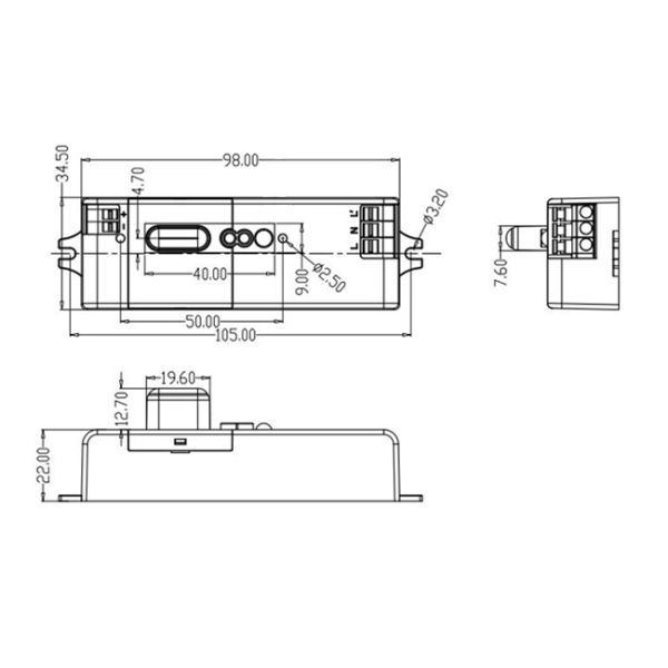 0 - 10V Dimming Motion Microwave Sensor MC087V RC With Bipolar Antenna