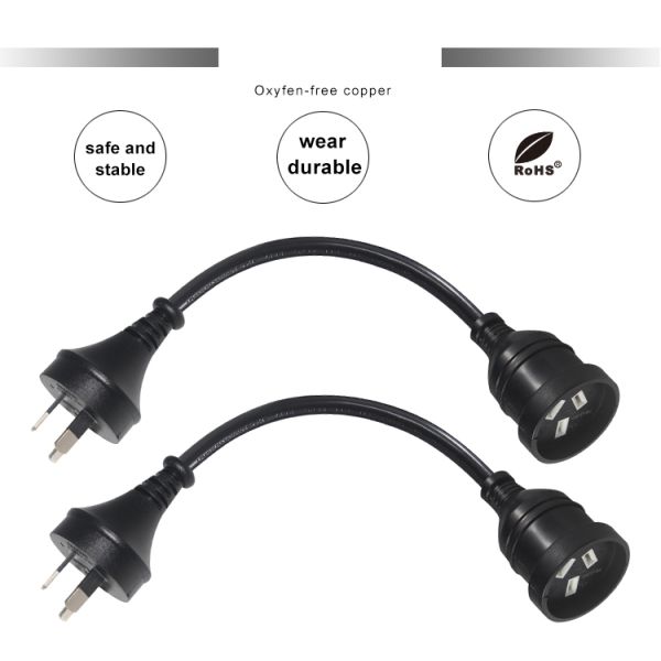 SAA Certified AU 3Pin Male to Female Power Extension Cord