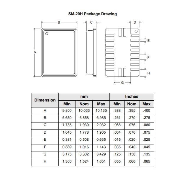 RX6001 SMD SMT RF Receiver 2G ASH Receiver 868.35 MHz 115.2kbps