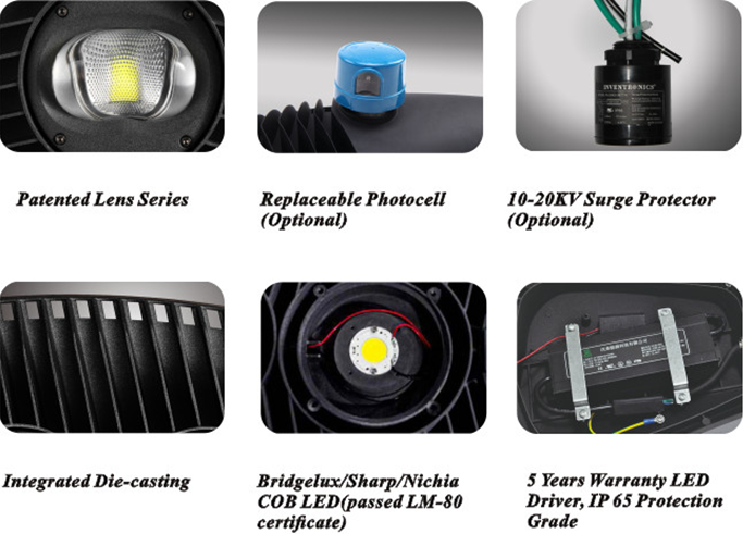 100lm/W 180W Bridgelux Chip COB Led Street Light