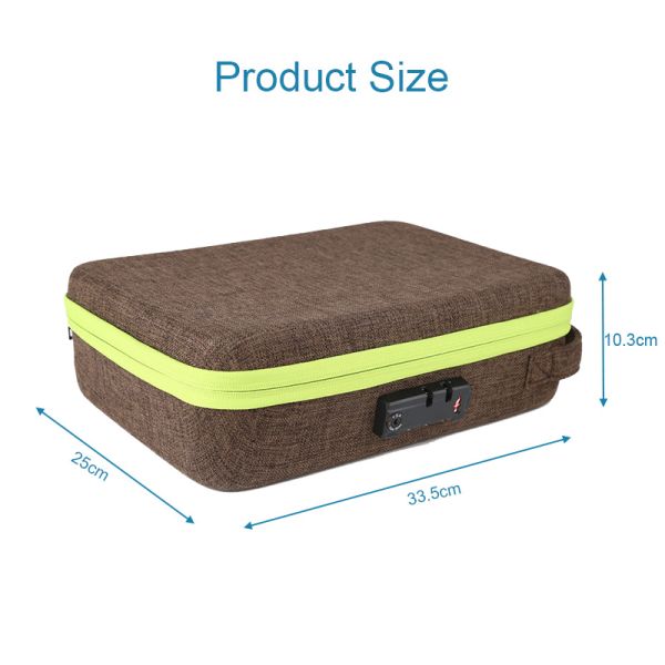 ODM 19cm Waterproof EVA Smell Proof Case With Lock , BBKE Collection Storage Box