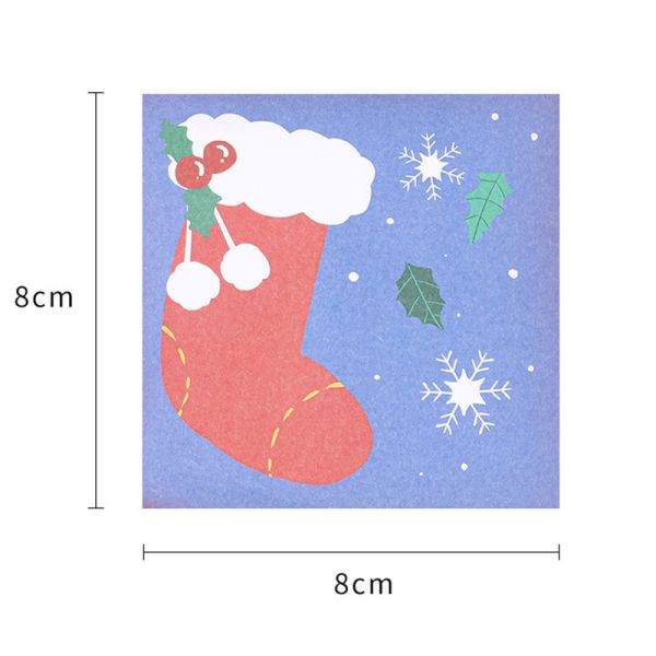 Self Adhesive Christmas Sticky Note Pads Memo Notebook 8cm X 8cm