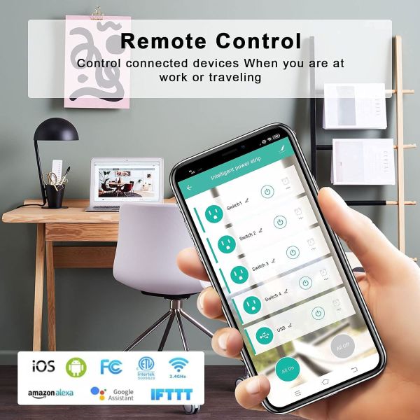 Wifi Smart In Wall Outlet With 2 Ac 16A Individual Control By App Only For 2.4ghz Wifi