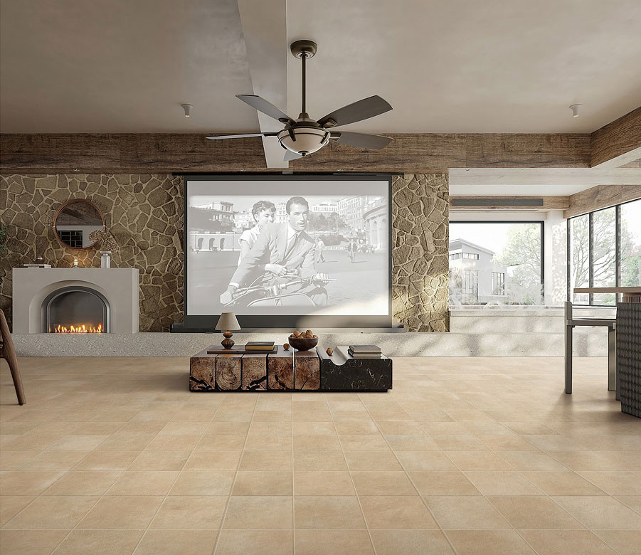 60x60cm Light Yellow Rustic Porcelain Tile for Indoor Floor and Wall
