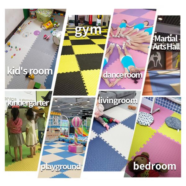 Workout Weight Bench Spin Bike Foam Puzzle Mats For Protecting Floor